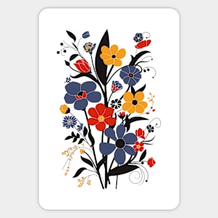 Art Deco Flowers Sticker